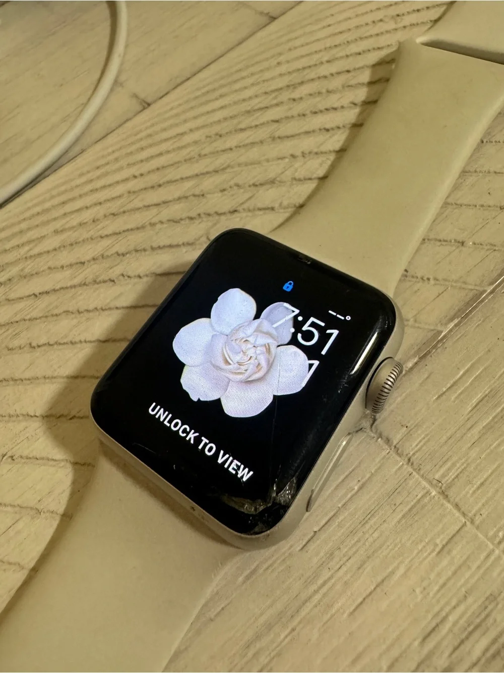 Apple Watch in Light Stone/Gray Sport Band - Sleek Smartwatch